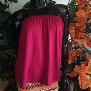 Women's Maroon Strapless Tube Top -2